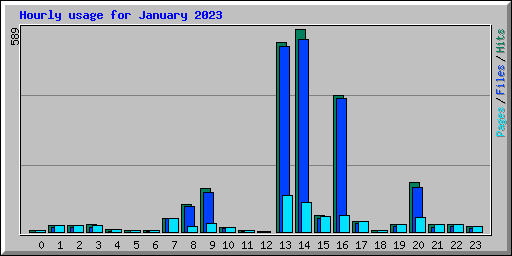 Hourly usage for January 2023
